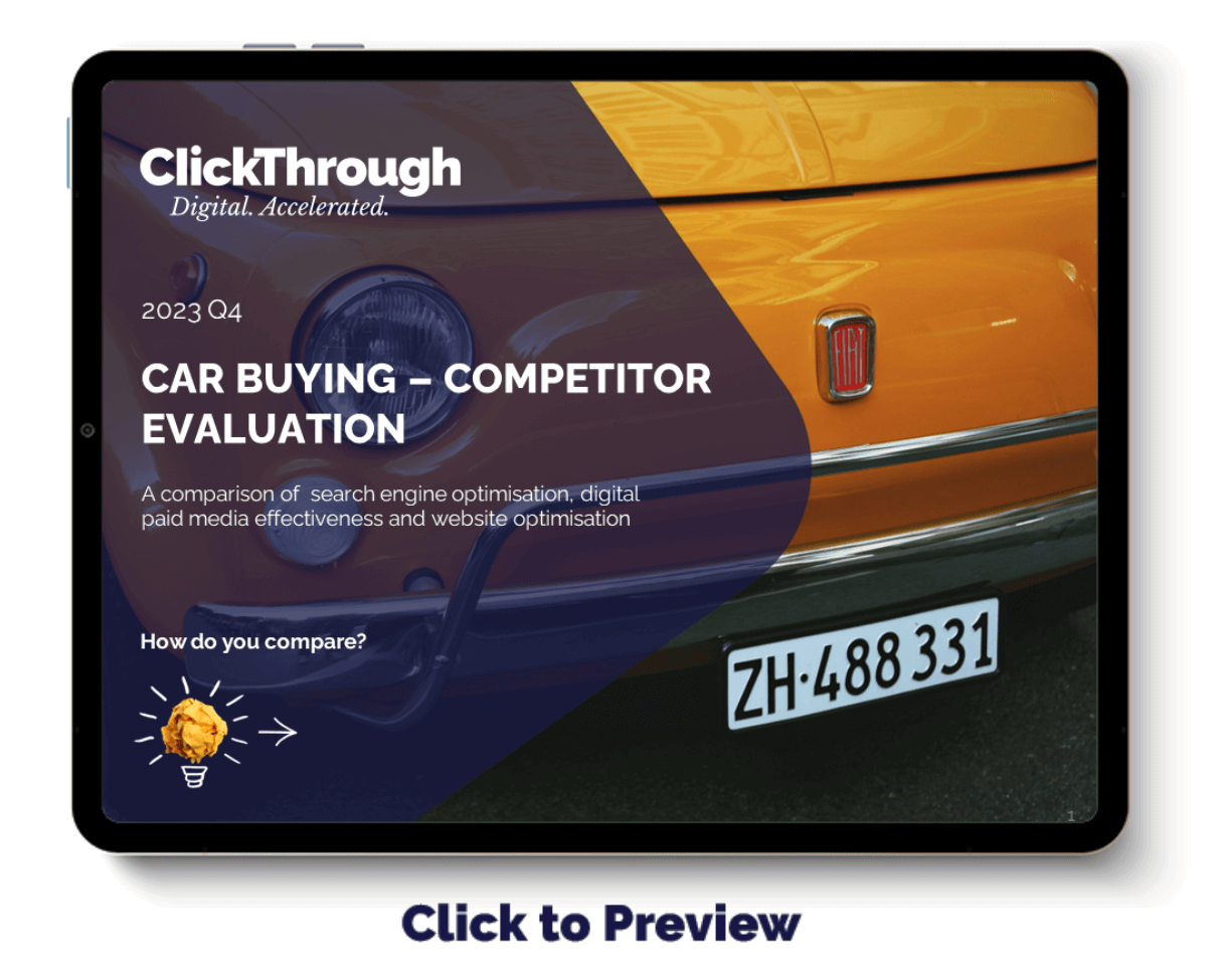 UK Car Buying Companies Digital Marketing Benchmark Report, Q4 2023